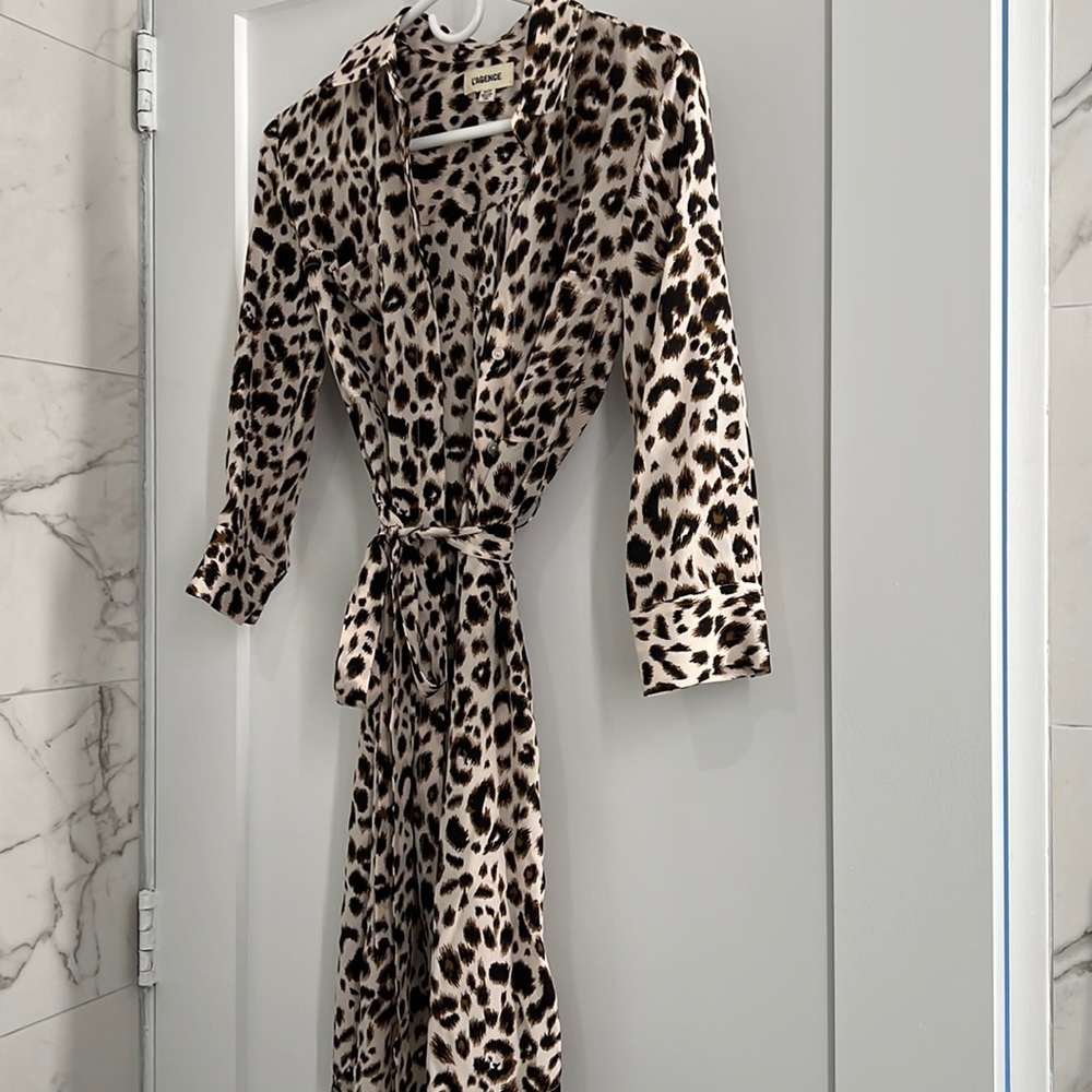 L’agence leopard print shirt dress.